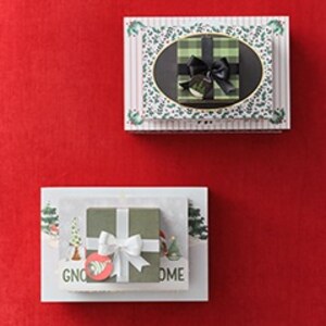 Gift boxes on red background